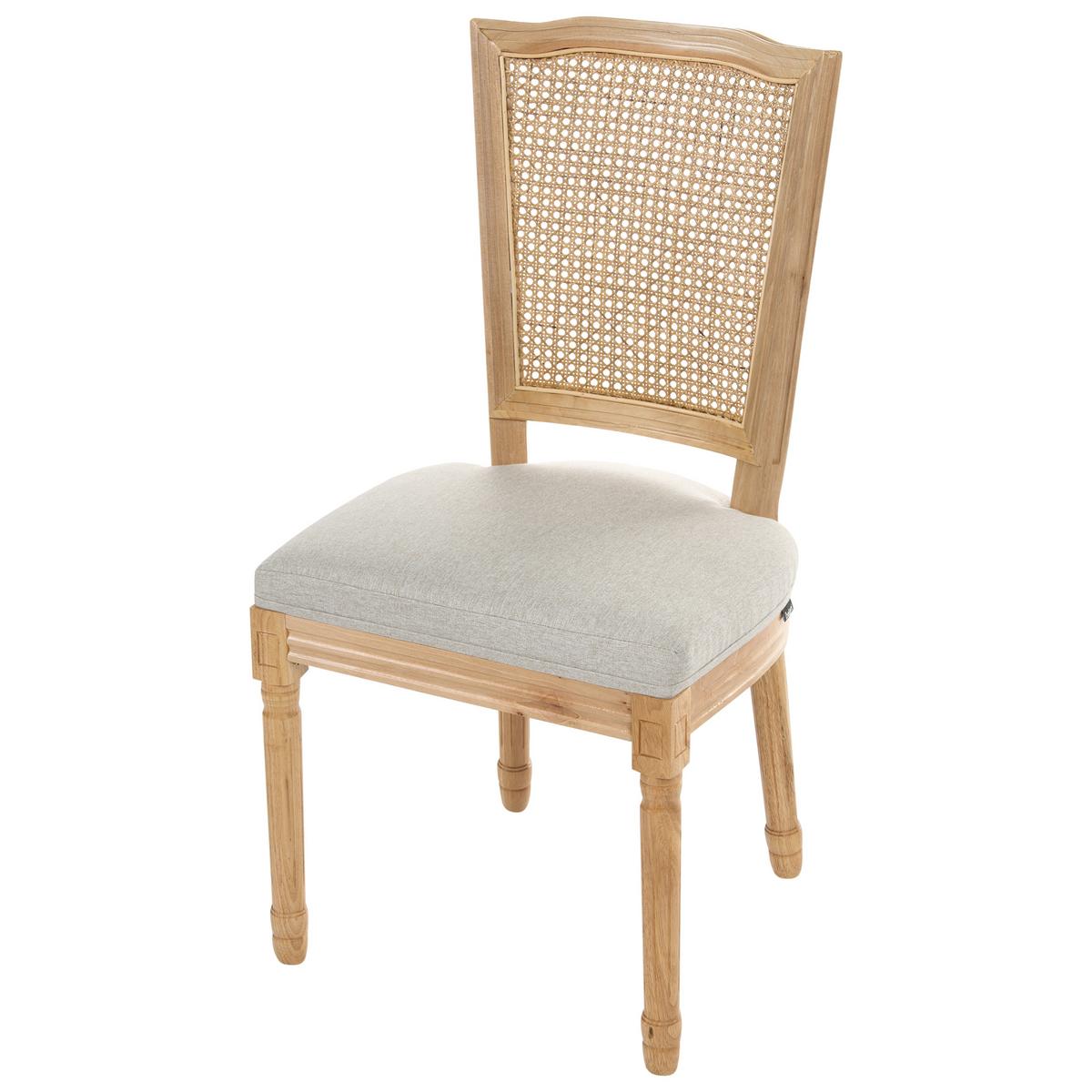 STUHL 2er-Set Holz Hellbraun/Beige Bonanza - Hellbraun, Textil (53/97/57cm) - Beliani