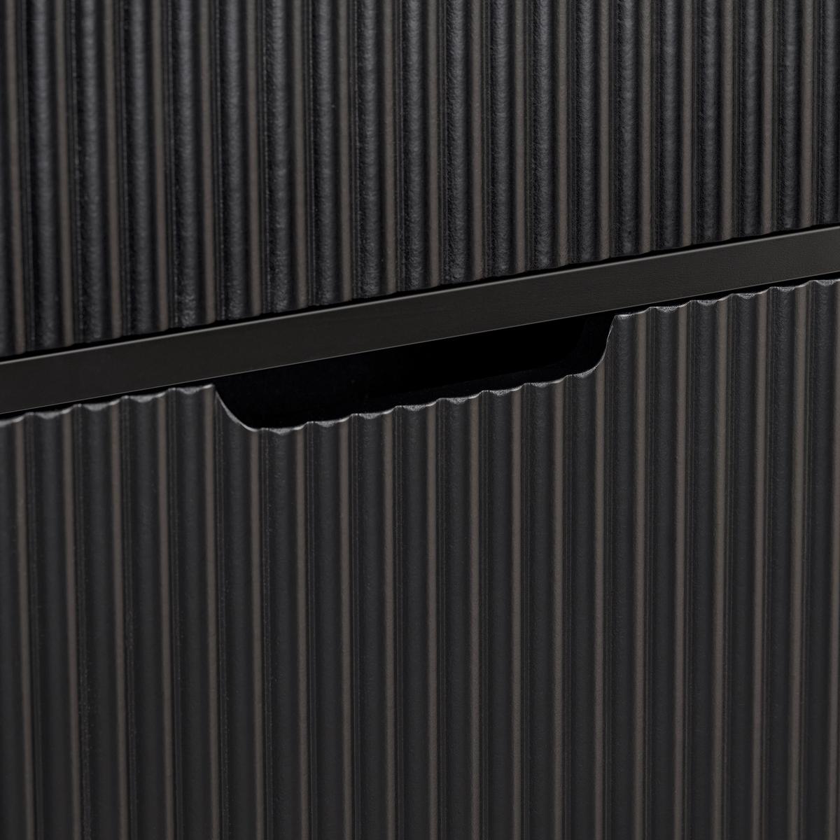 SCHUHSCHRANK Schwarz - Schwarz, Holzwerkstoff/Metall (50/90/19cm) - SoBuy