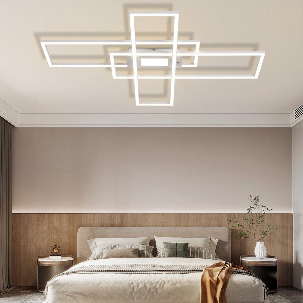 LED-DECKENLEUCHTE Lauren 99/70/7 cm - Weiß, Metall (99/70/7cm) - Nettlife