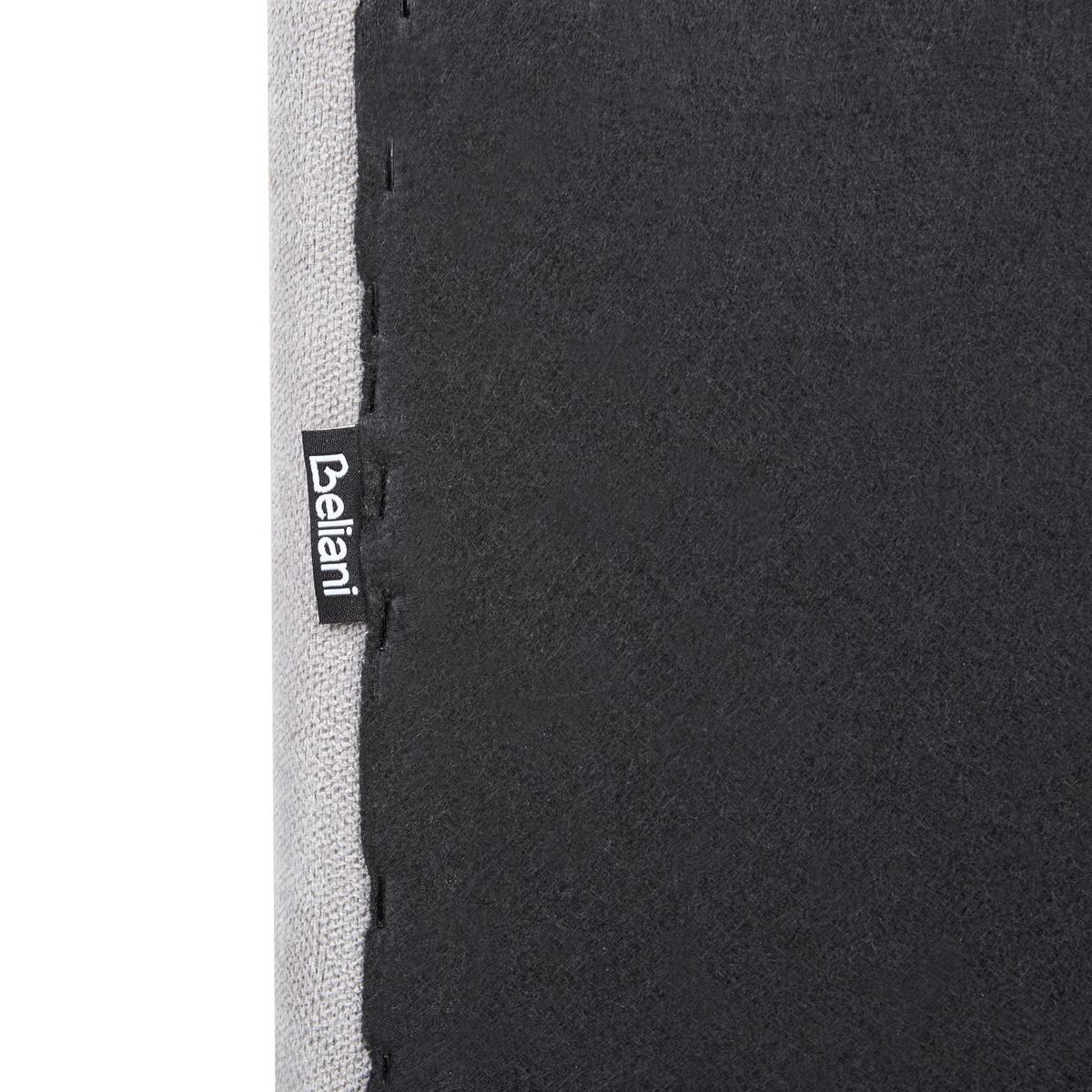 BETT mit Lattenrost 180/200 cm Hellgrau Talence - Hellgrau/Braun, Textil (180/200cm) - Beliani