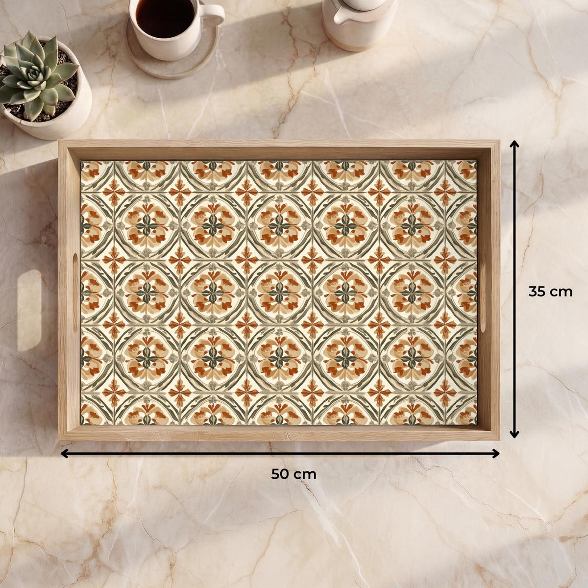 TABLETT Elegant - antik - farbenfroh 50x35 cm - Multicolor, Holz (50/5/5cm) - OnlyWow
