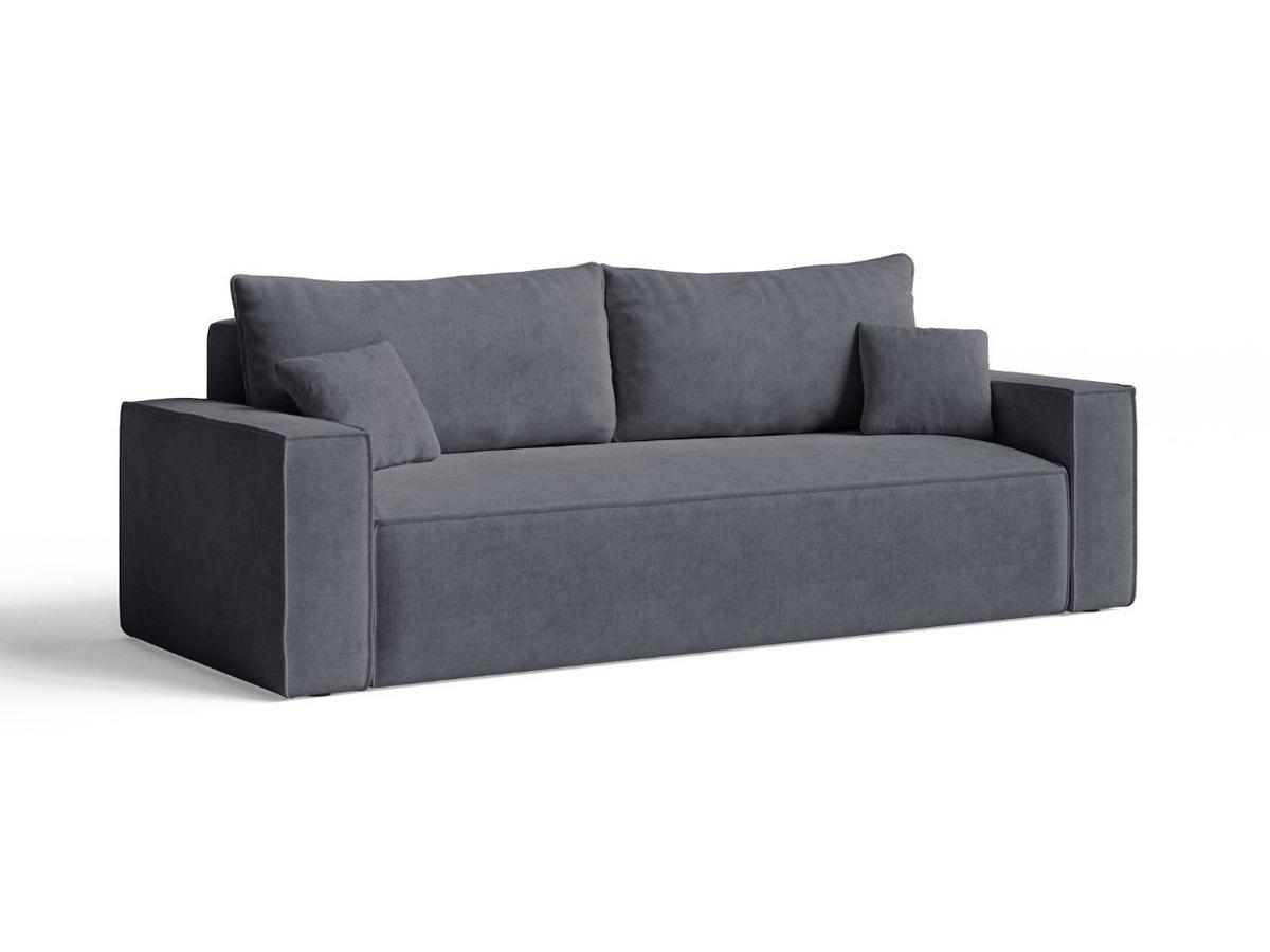 SOFA 230/90/70 Dunkelgrau Sivra - Dunkelgrau, Kunststoff/Textil (230/70/90cm) - Graingold