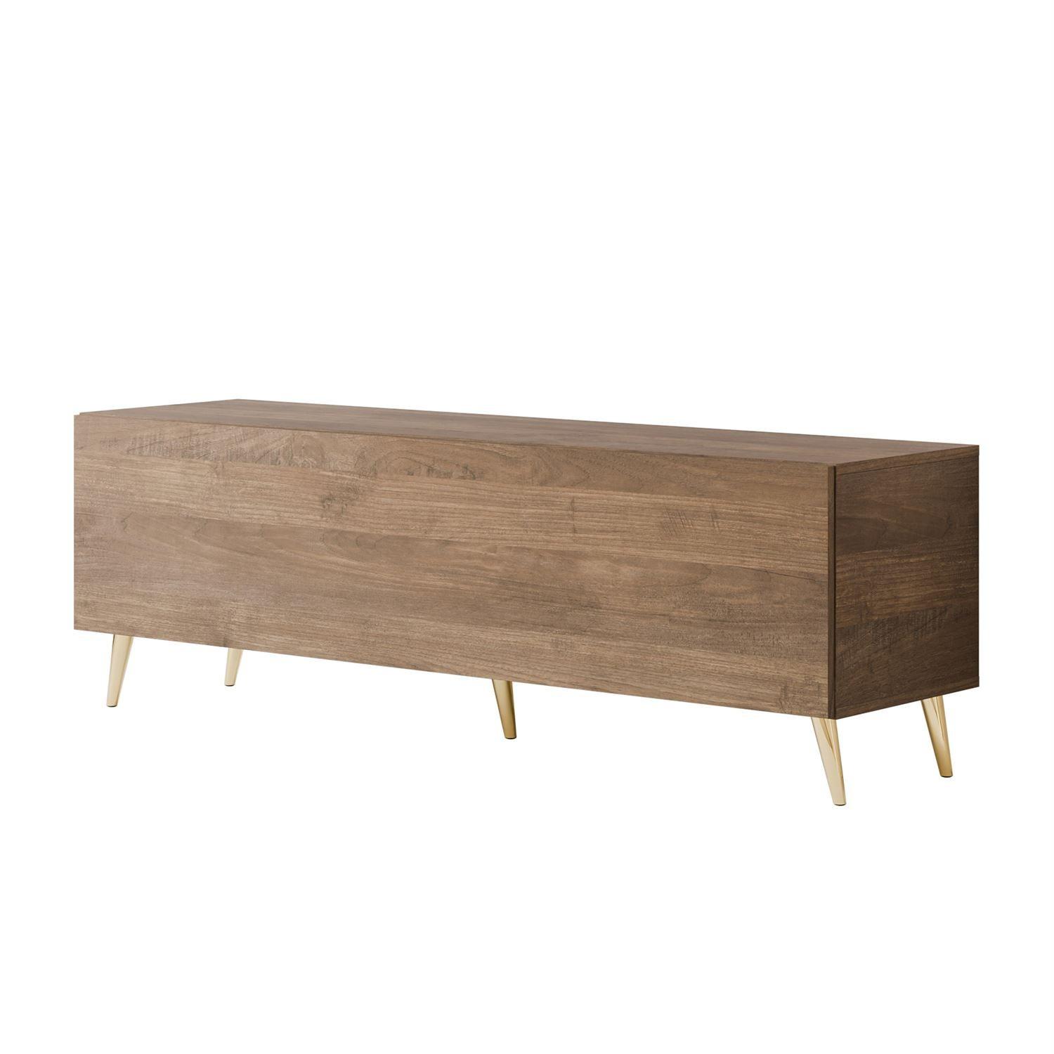 TV-UNIT COLGANTE NUSSBAUM 150 auf Füßen LED - Nussbaumfarben, Holzwerkstoff (150/49/40cm) - Lookway