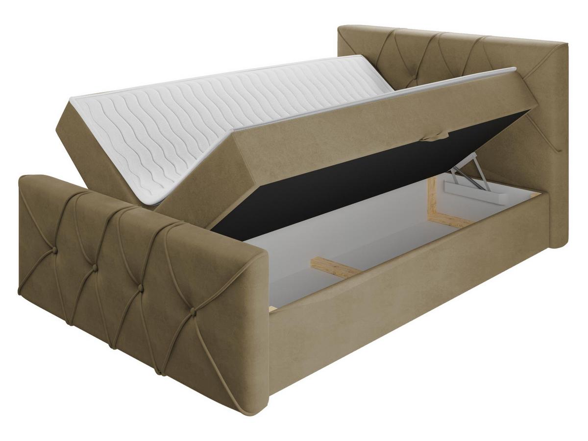 BOXBETT Crystal Lux - H3 - Dunkelblau, Holz (160/200cm) - MIRJAN24