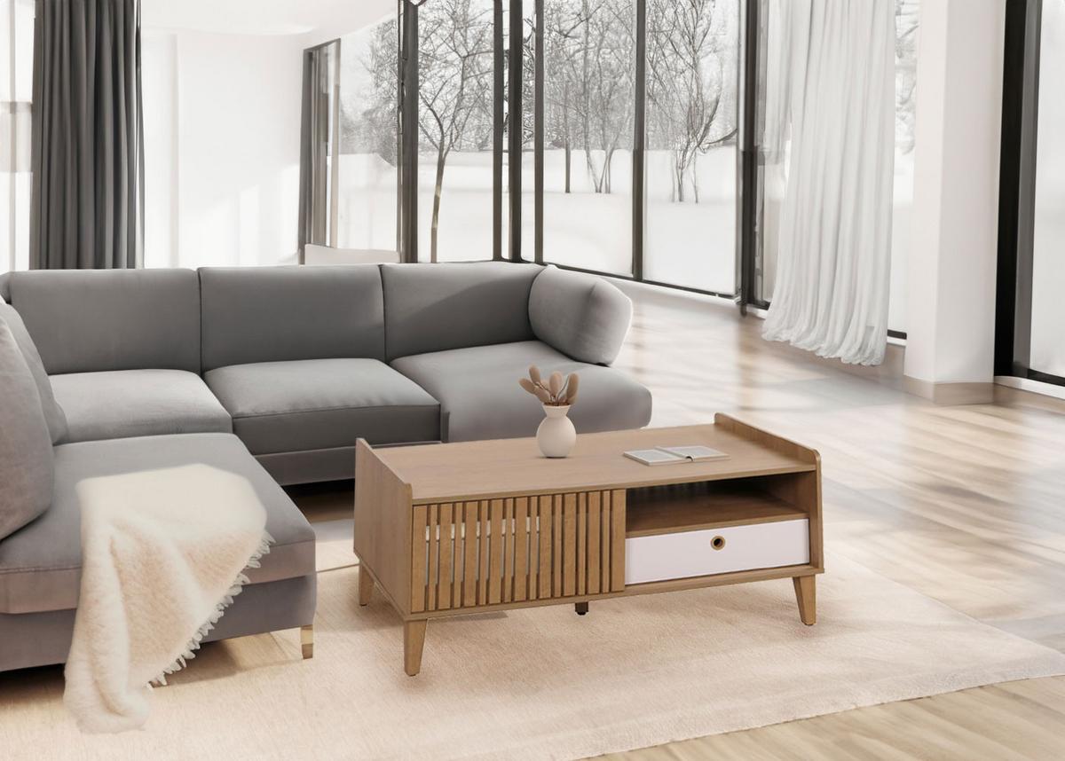 COUCHTISCH rechteckig Braun - Braun, Holz (59/114/52cm) - MCW