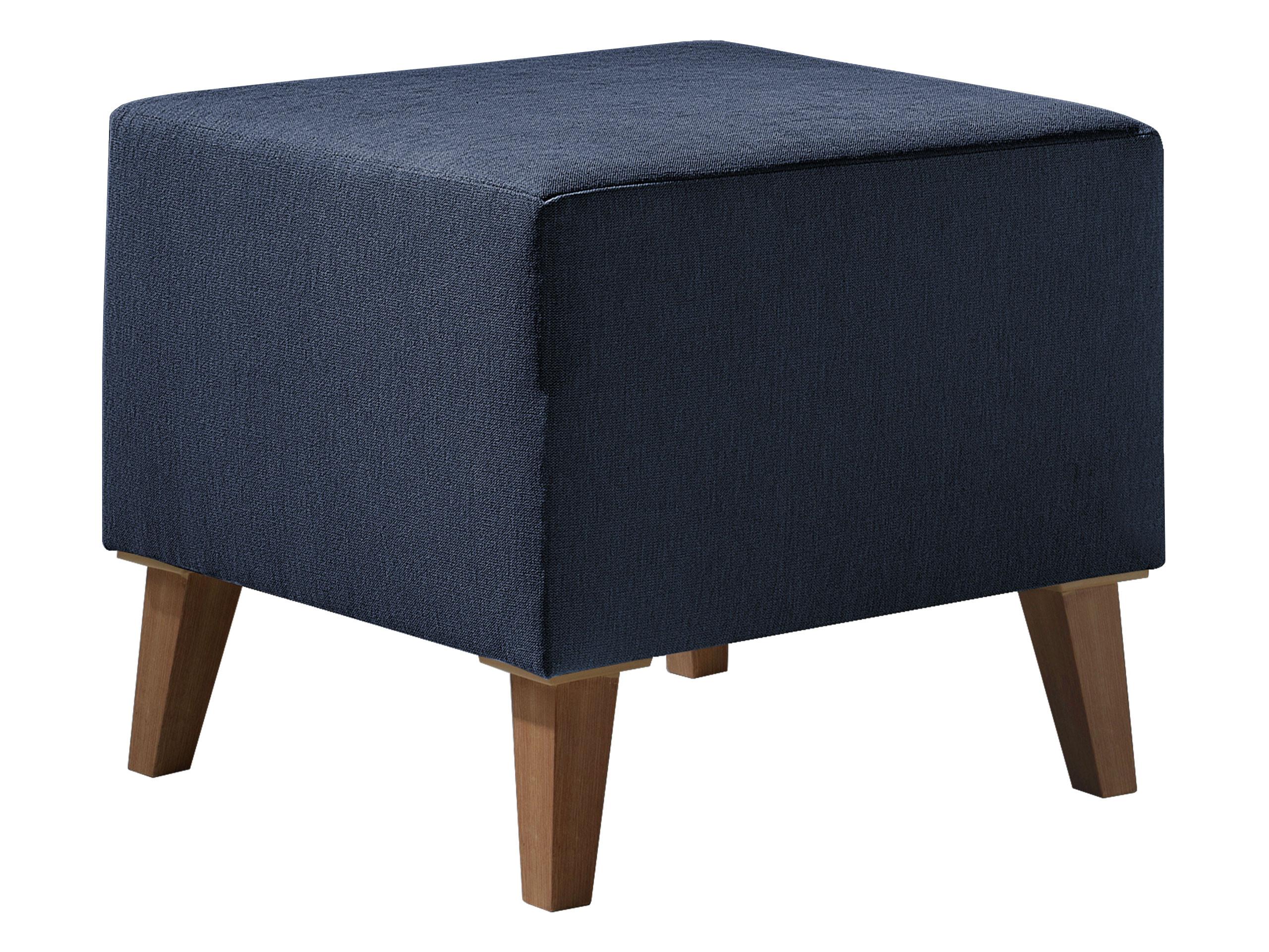 POLSTERHOCKER Oviedo - Blau, Holz/Kunststoff (51/45/51cm) - MIRJAN24