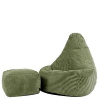 KINDERSITZSACK mit Hocker Dalton Cord - Salbeigrün, Textil (69/59/65cm) - icon