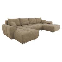 WOHNLANDSCHAFT Logo U - Beige/Silberfarben, Holz/Kunststoff (362/85/183cm) - MIRJAN24