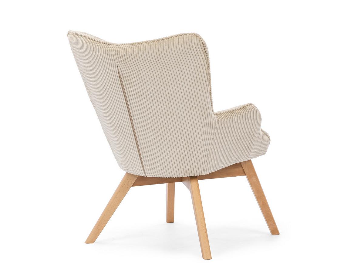 LOUNGESESSEL Lenari Beige Cordstoff mit Füßen in Natur - Beige/Naturfarben, Holz/Textil (71/96/86cm) - S-Style Möbel