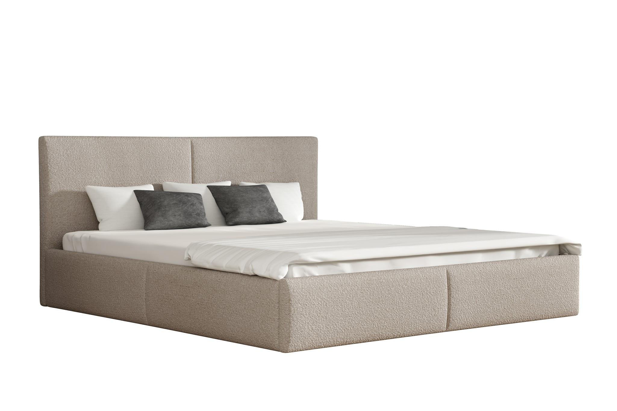 POLSTERBETT Bergen In Freya - Taupe, Holzwerkstoff/Textil (140/200cm) - Fun Möbel
