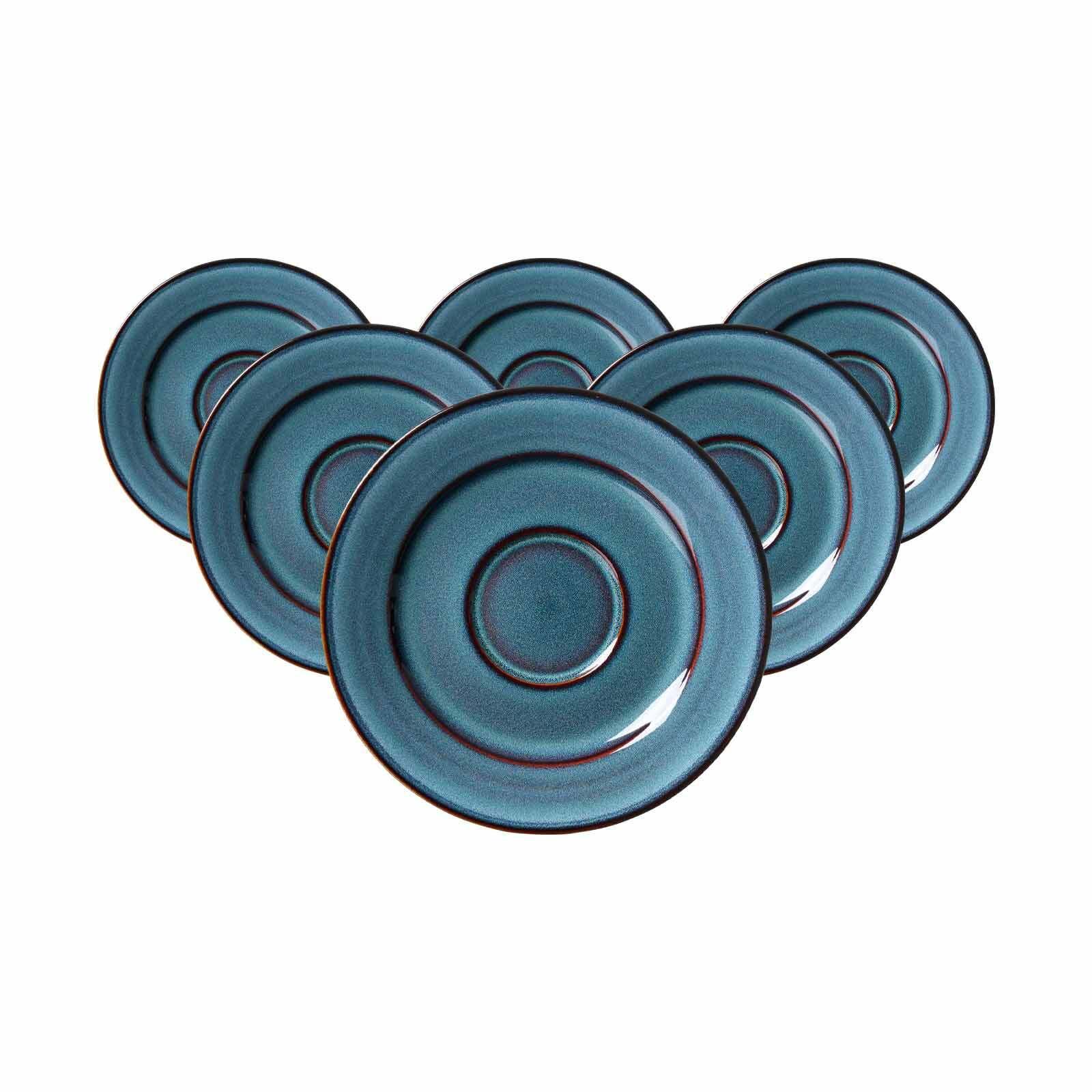 KAFFEEUNTERTASSEN Bali blau ø 15,5 cm 6er Set - Blau, Keramik (15.5cm) - Ritzenhoff Breker