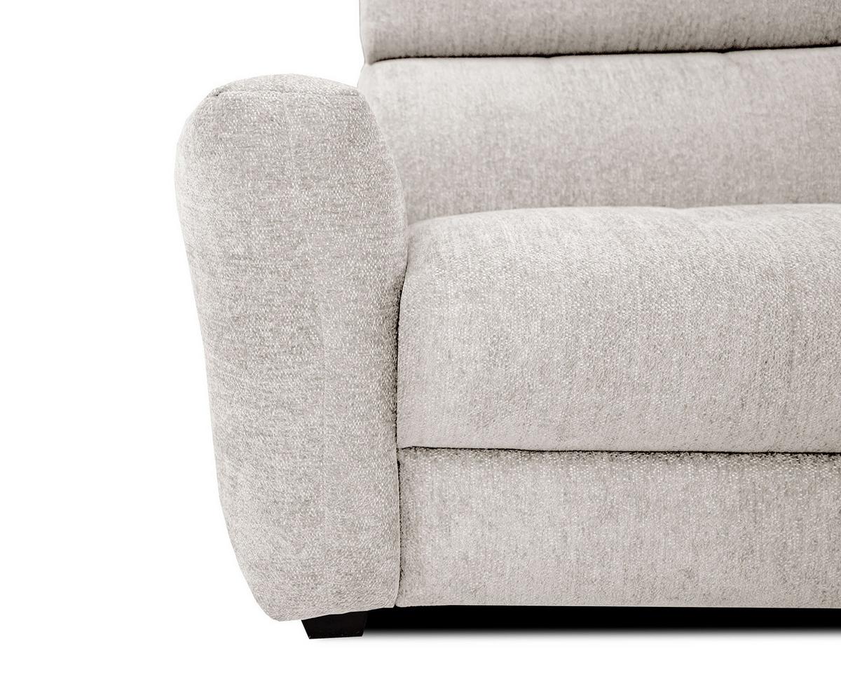 SOFA CALVERA 3-Sitzer, weiß - Schwarz/Weiß, Holzwerkstoff/Textil (204/79/106cm) - Wozimo