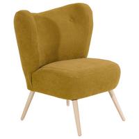 SESSEL Kathy Bezug Veloursstoff Buche natur / mais - Gelb, Kunststoff (70/86/69cm) - 58aufmkessel