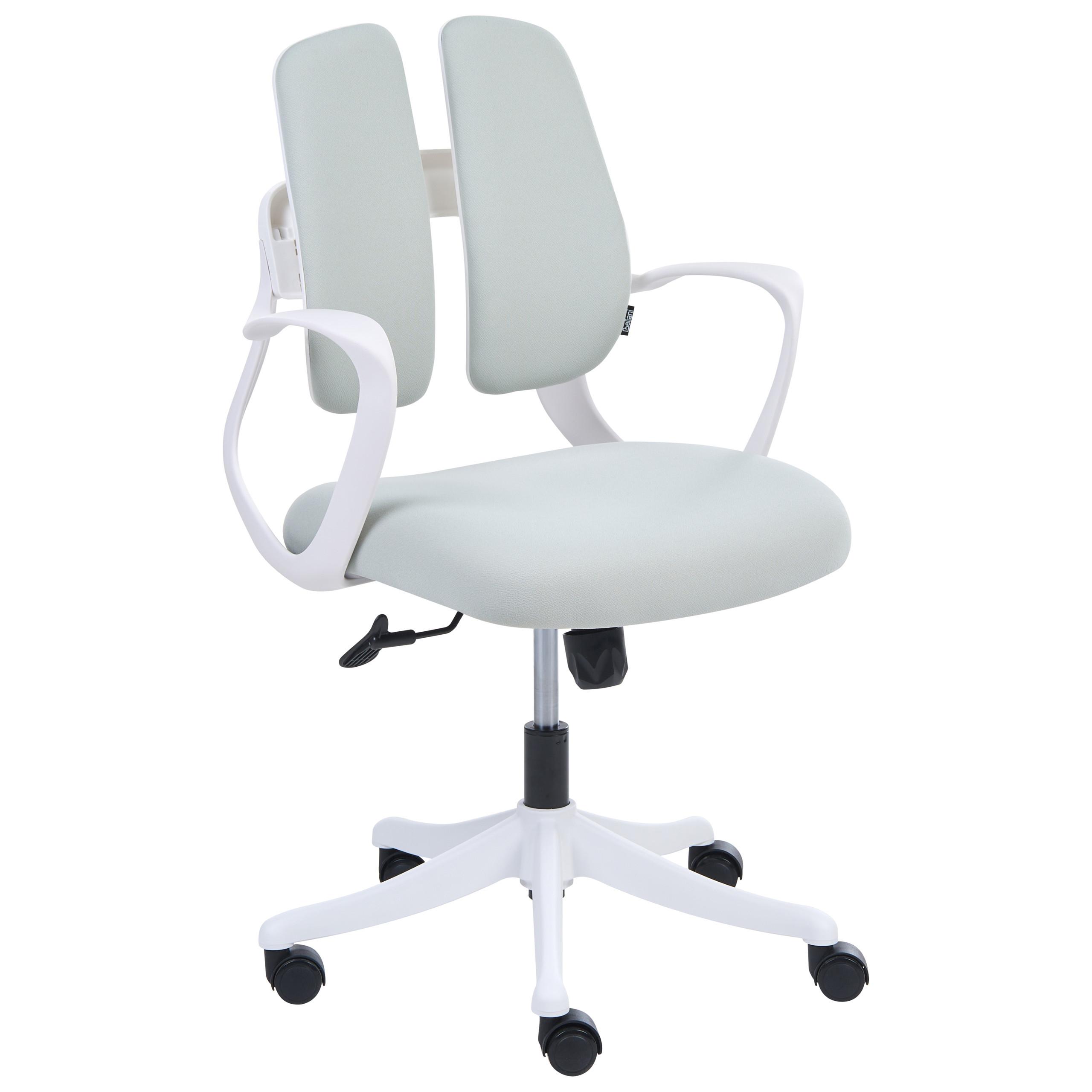 BÜROSTUHL Hellgrau Orivo - Hellgrau, Textil (63/94/70cm) - Beliani