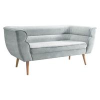SOFA Bal 2 - Hellgrau/Naturfarben, Holz/Textil (142/75/74cm) - MIRJAN24