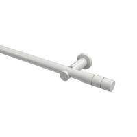 GARDINENSTANGE Platon Elanto 140 cm, 1-läufig (ohne Ringe), 20 mm Ø Weiß - Weiß, Metall (140cm) - INTERDECO