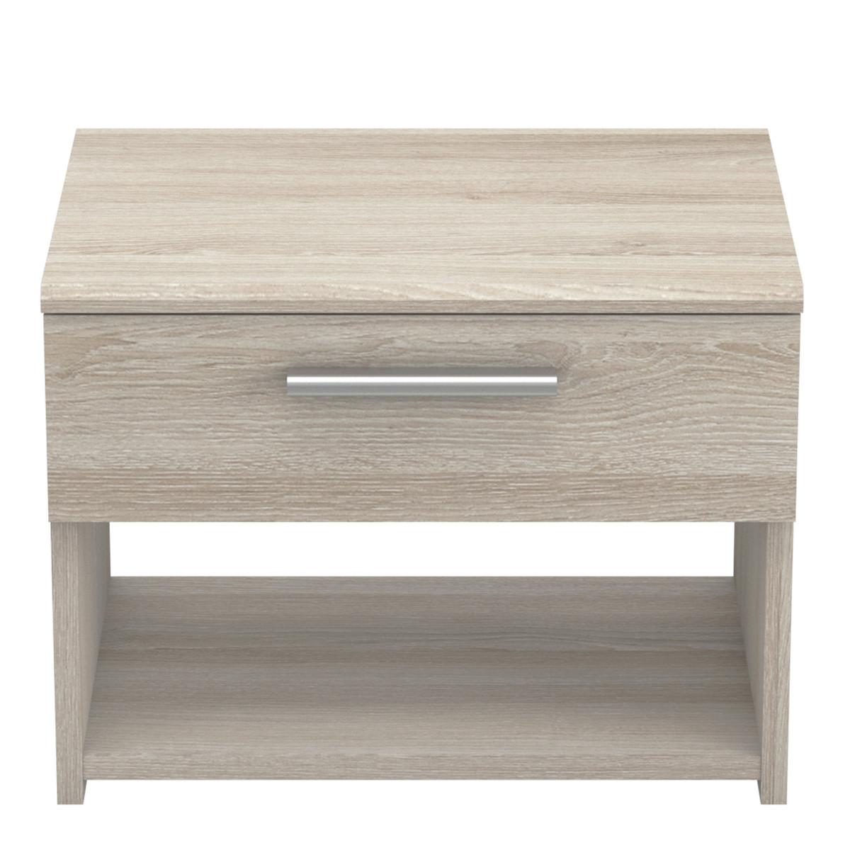 NACHTTISCH mit 1 Schublade L42,5 cm, Dekor Helles Holz - Pricy - Eiche Artisan, Holzwerkstoff (32.3/32.1/34.4cm) - Calicosy
