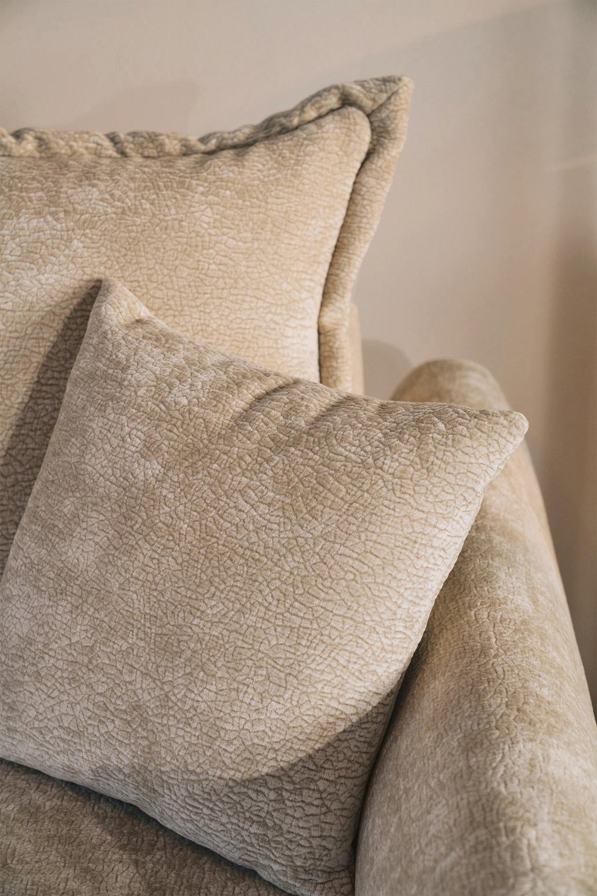 ECKSOFA Cushi Beige-Chenille - Beige/Schwarz, Kunststoff/Textil (183/252cm) - Selsey