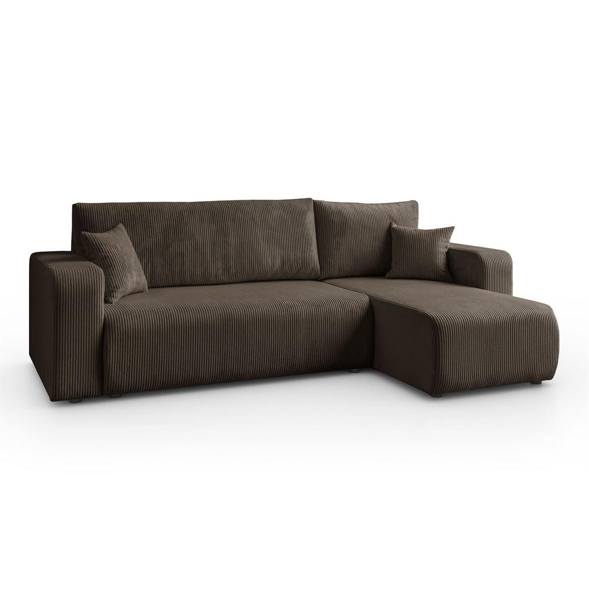 ECKSOFA PRESTIGE L, Poso 06 - Braun, Textil (247/143cm) - Lookway
