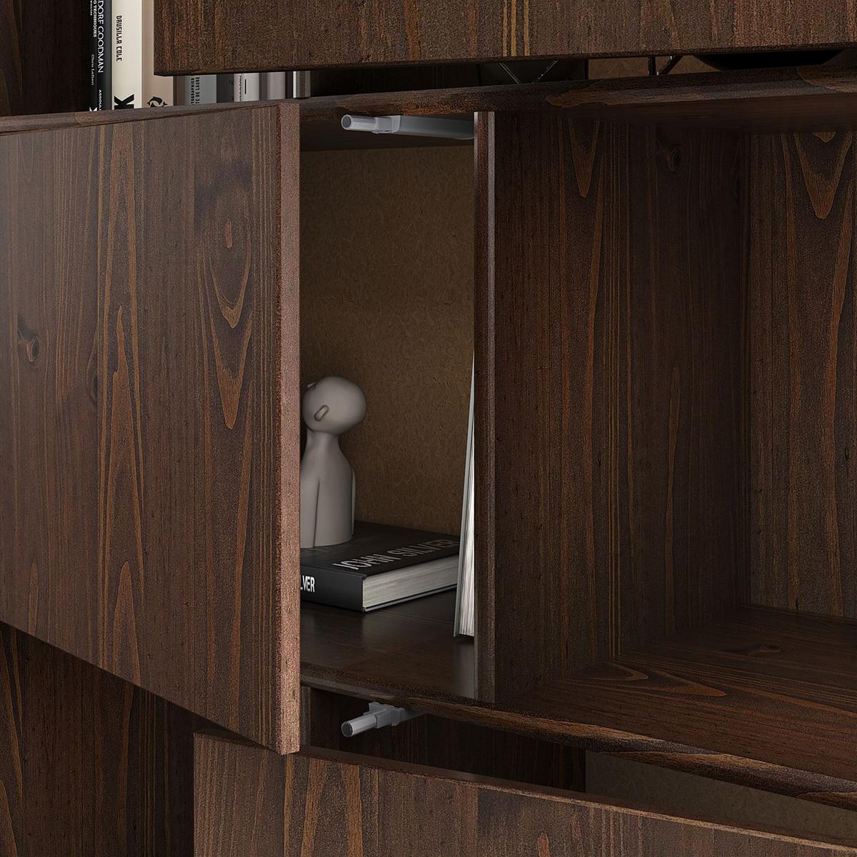 HIGHBOARD SIMONA nussbaum - Nussbaumfarben, Holz (95/139/37cm) - IDIMEX