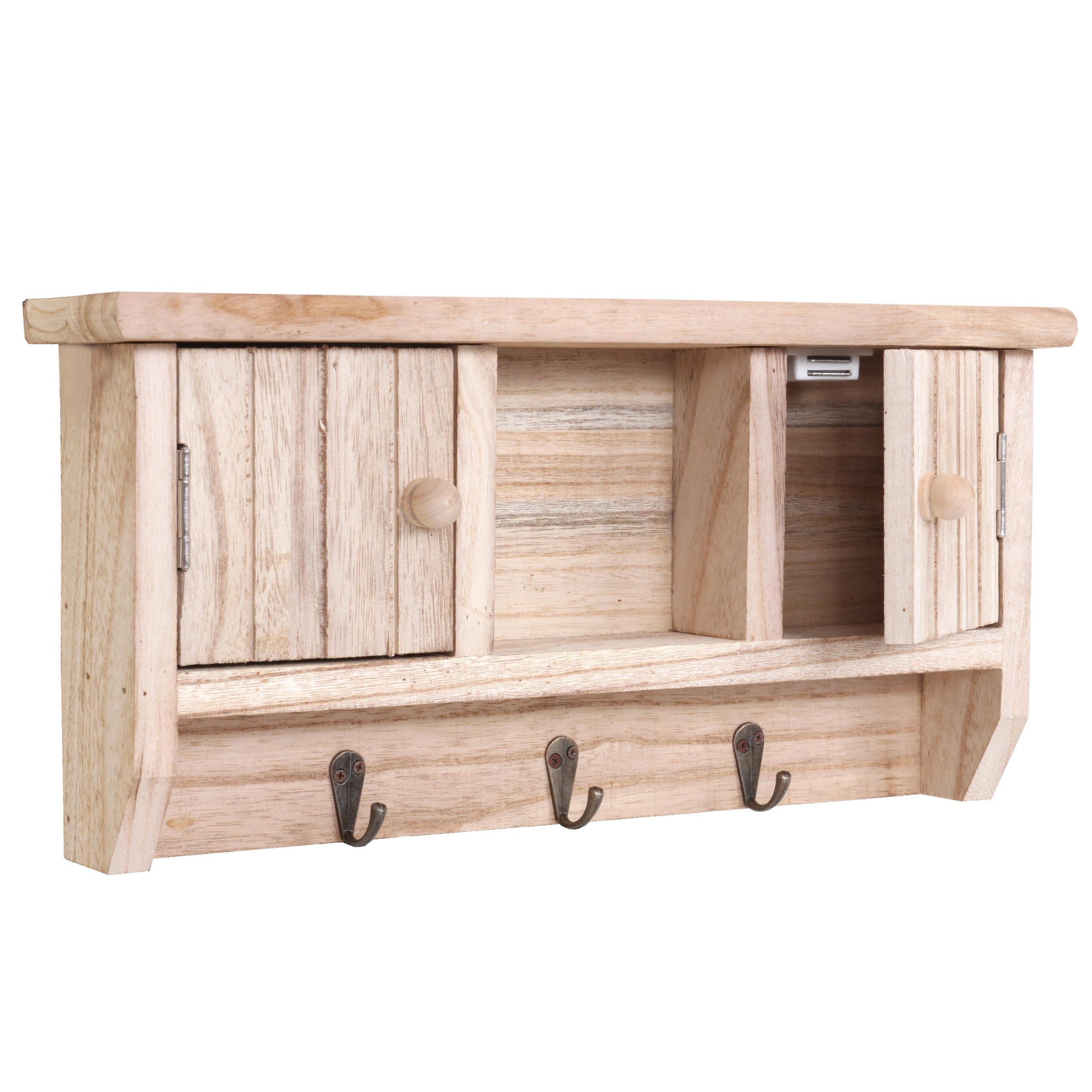 SCHLÜSSELBRETT Buche Dekor - Buchefarben, Holz (40/19/8cm) - MCW