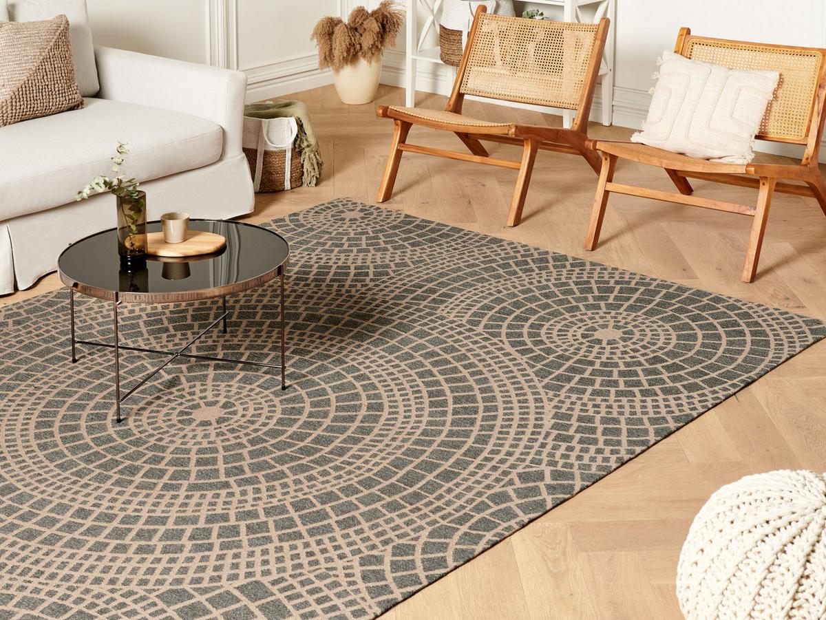 TEPPICH geflochten Ariba 300/200 cm - Grau, Naturmaterialien (200/300cm) - Beliani