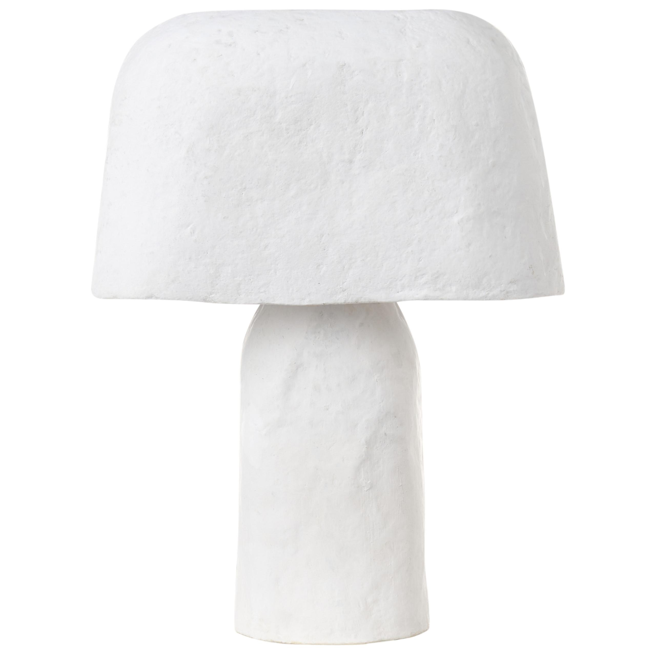 TISCHLEUCHTE Weiß Carrasco - Weiß, Papier (30/30/43cm) - Beliani