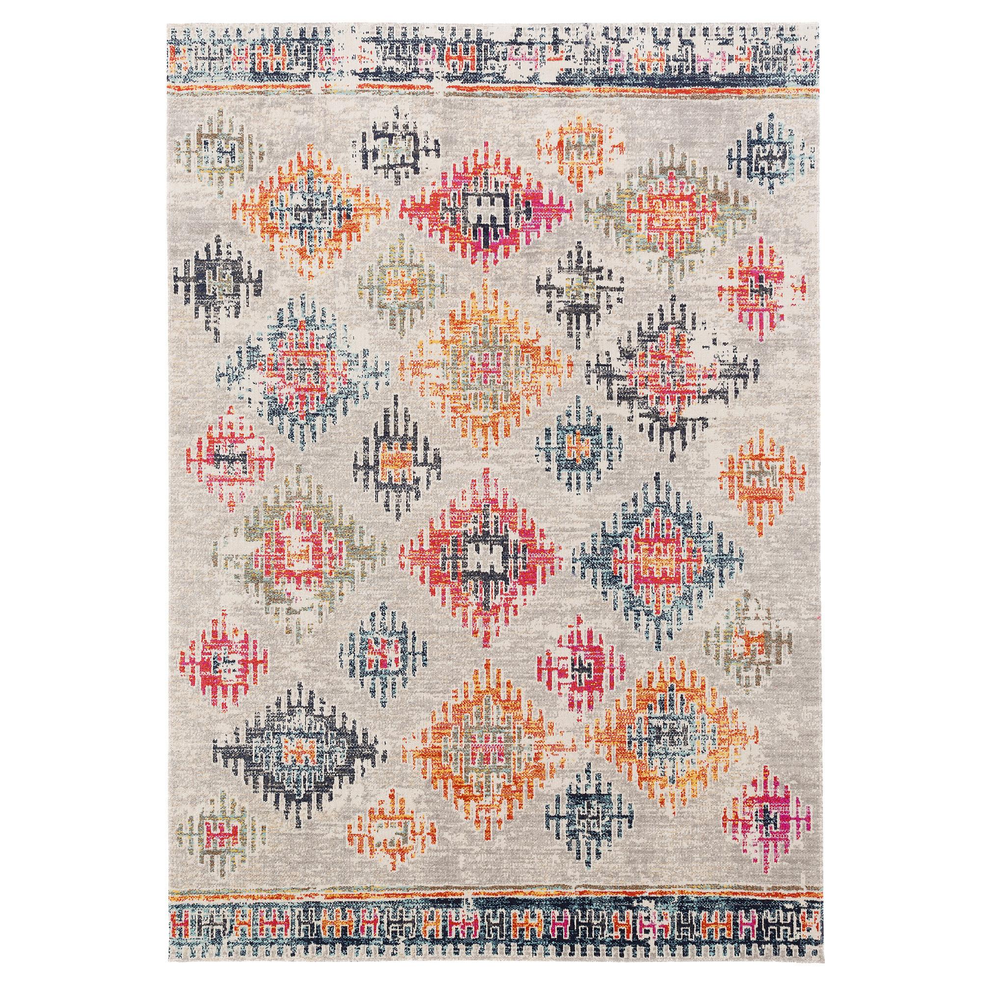 KURZFLOR DESIGNER TEPPICH MODERN VINTAGE ORIENT MUSTER - Nickelfarben, Textil (120/170cm) - Pergamon