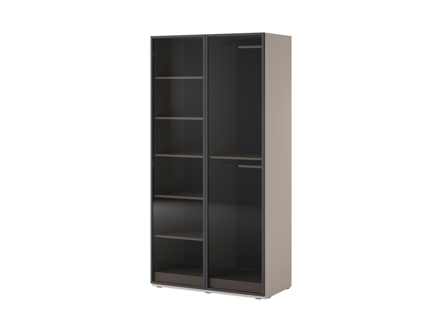 DREHTÜRENSCHRANK ATELIO 101/200/51 cm Modern Kleiderschrank 2-türig Kaschmir - Kaschmir, Holzwerkstoff (101/200/51cm) - MASSENO