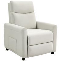 RELAXSESSEL Polyester Cremeweiß - Creme, Textil (73/100/86cm) - HOMCOM