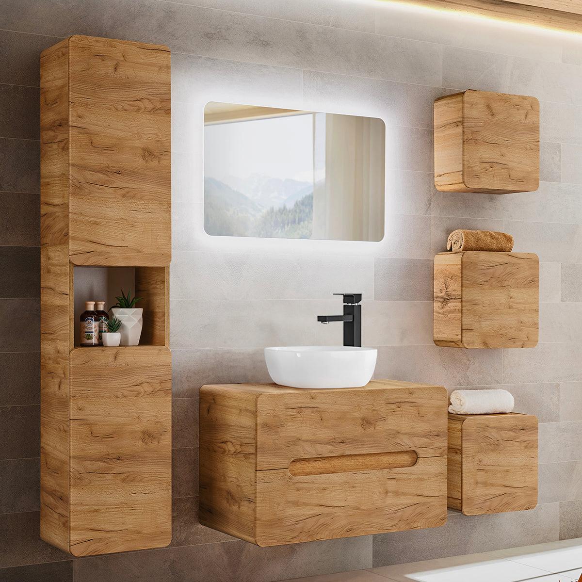 HÄNGESÄULE Arun Holz - Braun, Holzwerkstoff (35/170/32cm) - Petits-meubles