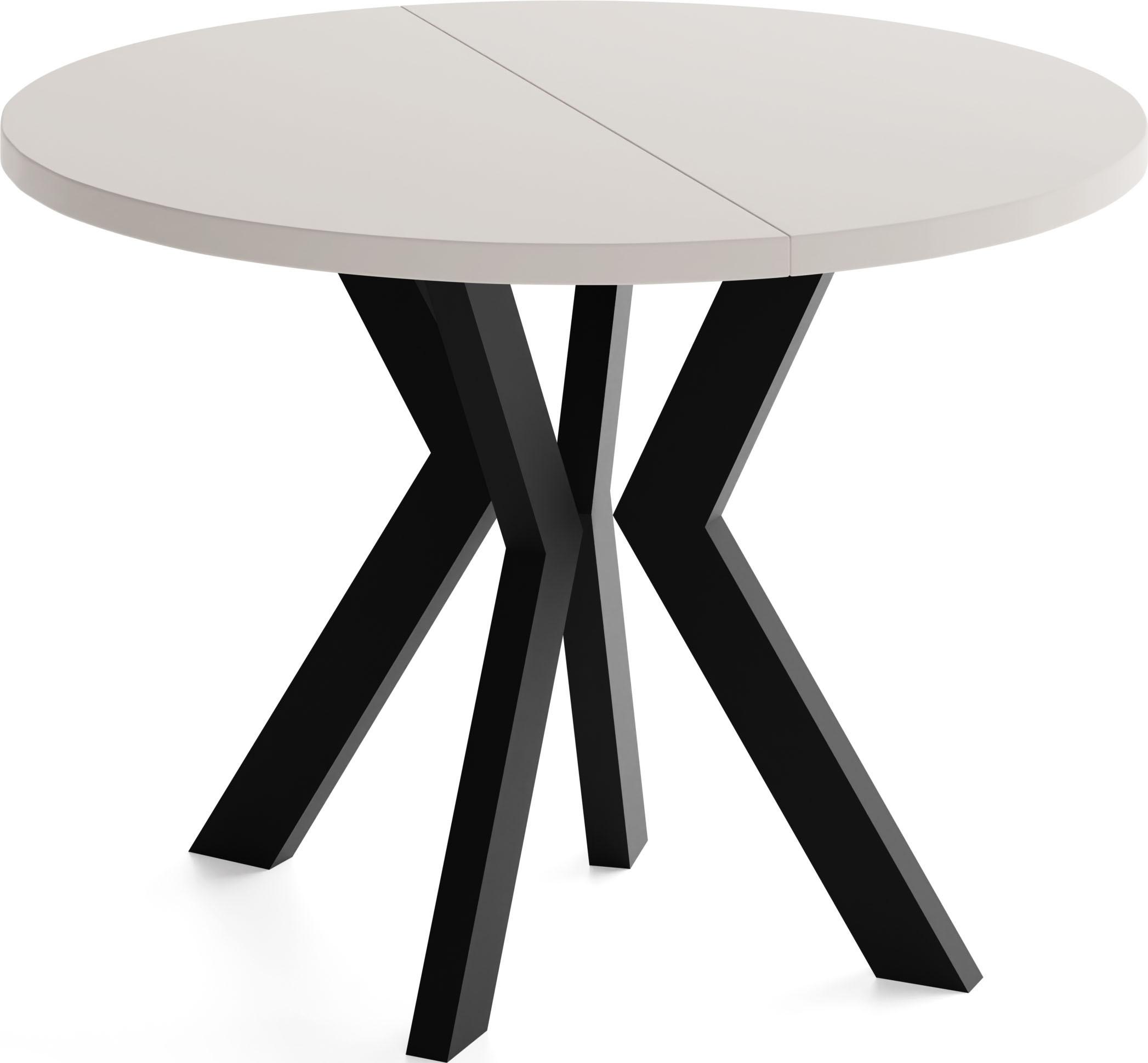 ESSTISCH Savio rund ausziehbar verlängerbar XXL, Kaschmir 100-300/100/77 cm - Kaschmir/Beige, Holz/Holzwerkstoff (100/300/77cm) - WFL GROUP