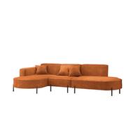 ECKSOFA Valencia - Rot, Holzwerkstoff/Textil (321/165cm) - Fun Möbel