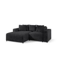 ECKSOFA Megan Xs In Stoff Poso - Anthrazit, Holzwerkstoff/Textil (240/165cm) - Fun Möbel