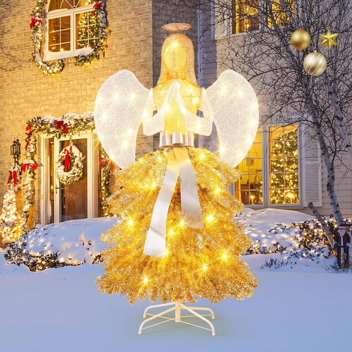 WEIHNACHTSBAUM 157cm Weiß - Weiß, Metall (157cm) - COSTWAY