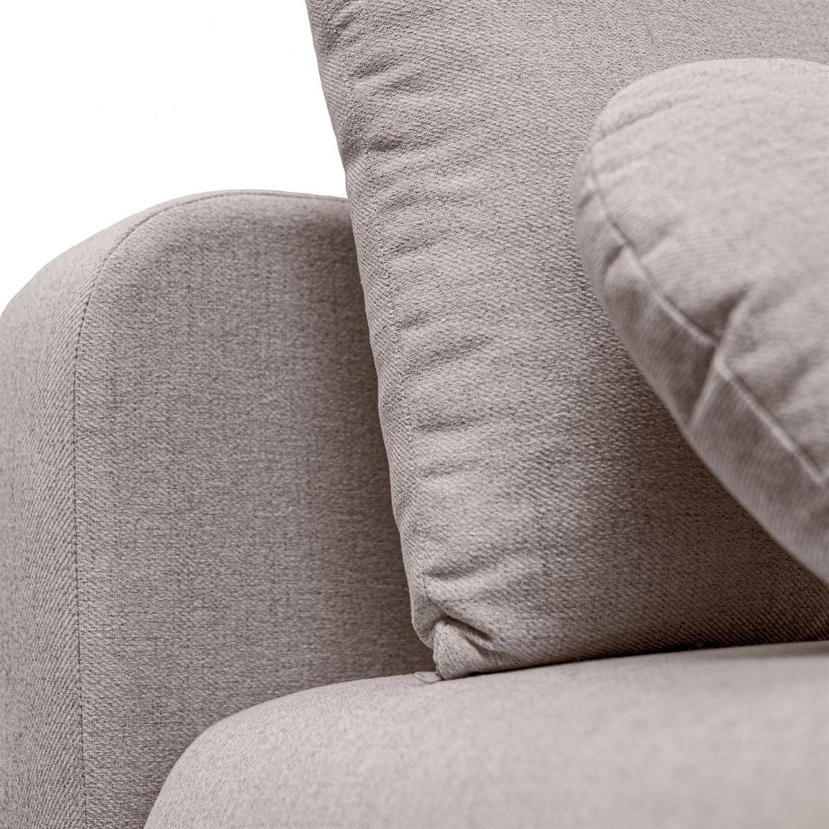 SCHLAFSOFA CLAIRE, zweisitzig, mit Schlaffunktion, Neve 04 - Beige, Textil (208/90/95cm) - Lookway