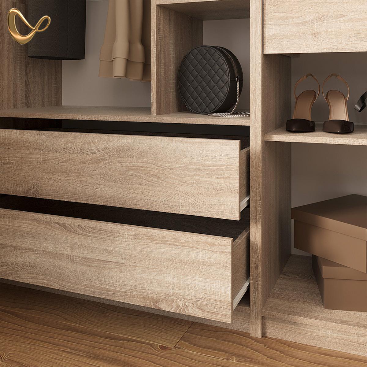KLEIDERSCHRANK Trento Sonoma 3er Set - Sonoma Eiche, Holzwerkstoff (100/200/50cm) - Livinity®