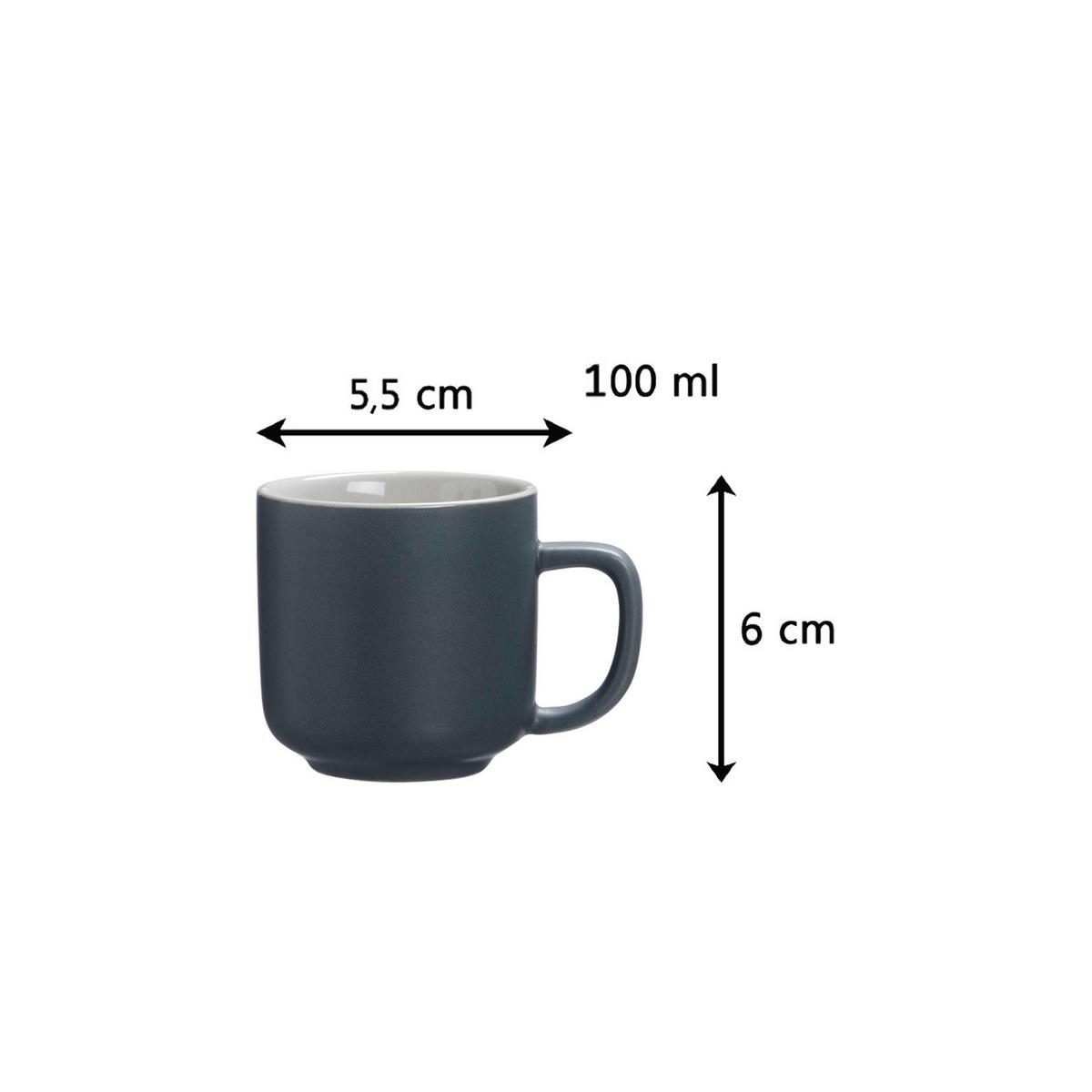 ESPRESSOTASSE MIT UNTERTASSE Jasper Grau 100 ml - Grau, Keramik (10.5/7.5/10.5cm) - Ritzenhoff Breker