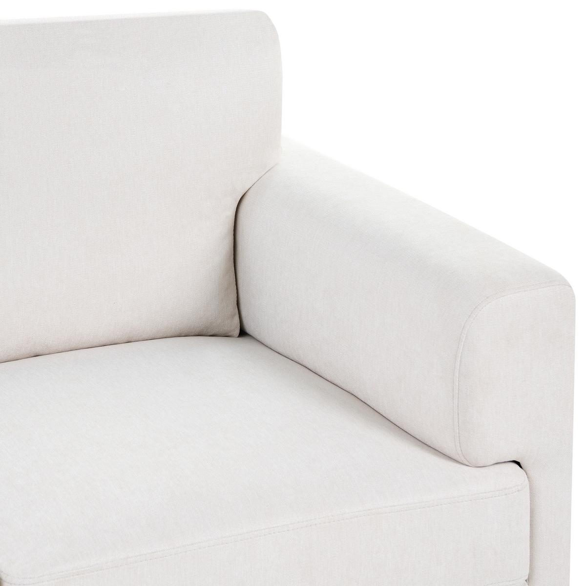 2-SITZER-SOFA Stoff Hellbeige Lousto - Beige/Schwarz, Textil (156/85/65cm) - Beliani