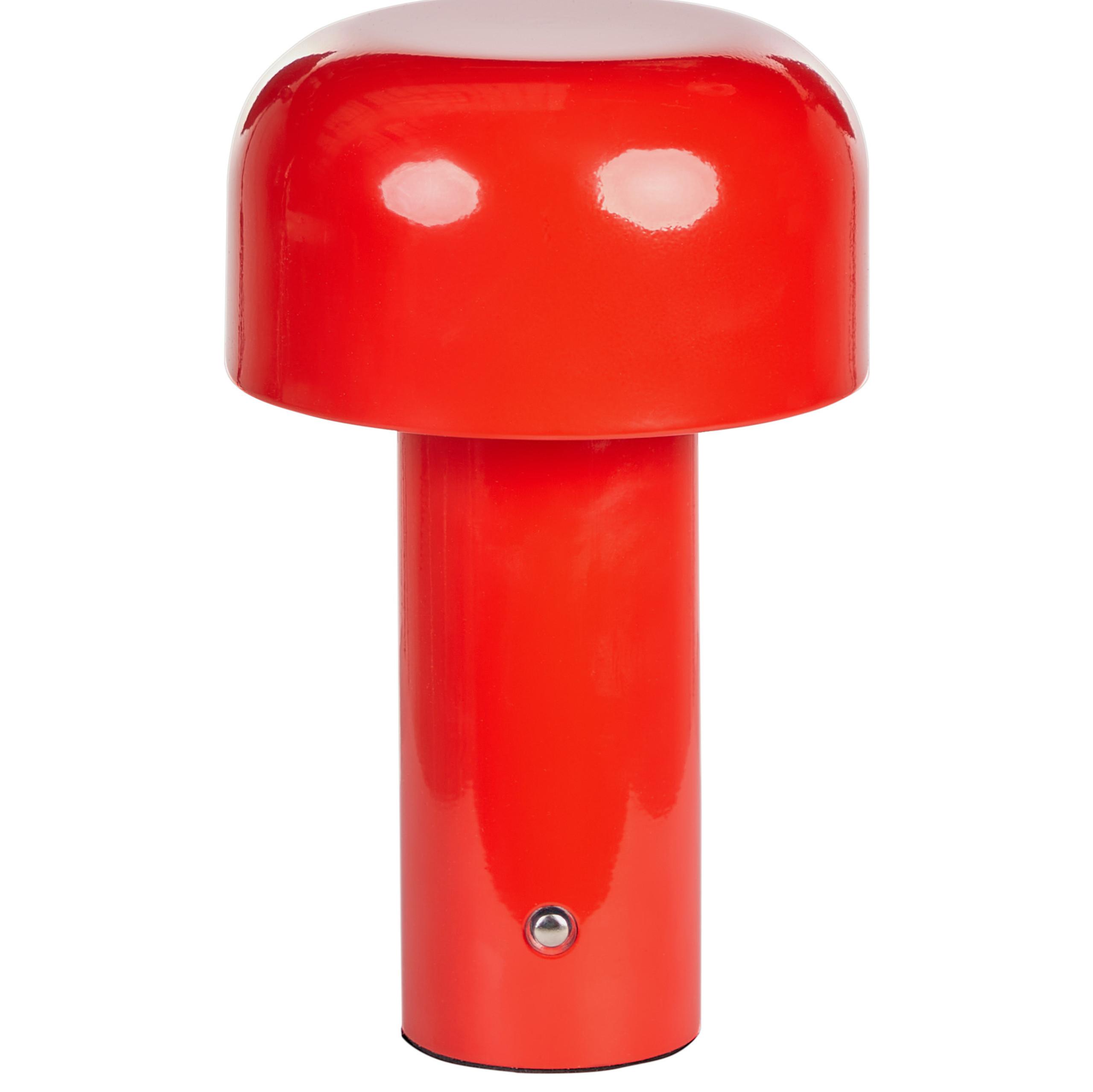LED-TISCHLEUCHTE Rot Besos - Rot, Metall (12/12/21cm) - Beliani