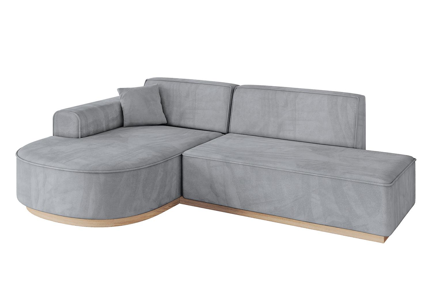 ECKSOFA Ottomane Links ARRIO-L1 - 243x171x83 cm Hellgrau - Grau, Holzwerkstoff/Textil (243/171cm) - ALTDECOR