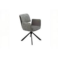 ESSZIMMERSTUHL EDENIA Grau Webstoff Drehbar (360°) (1er-Set) - Grau, Kunststoff/Textil (60/86/65cm) - KAWOLA