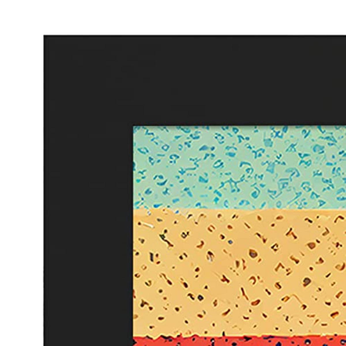 POSTER Set mit 4 Meer Abstrakt Moderne Galaxien A4 Schwarzer Rahmen - Schwarz, Papier (29.7/3cm) - Nacnic