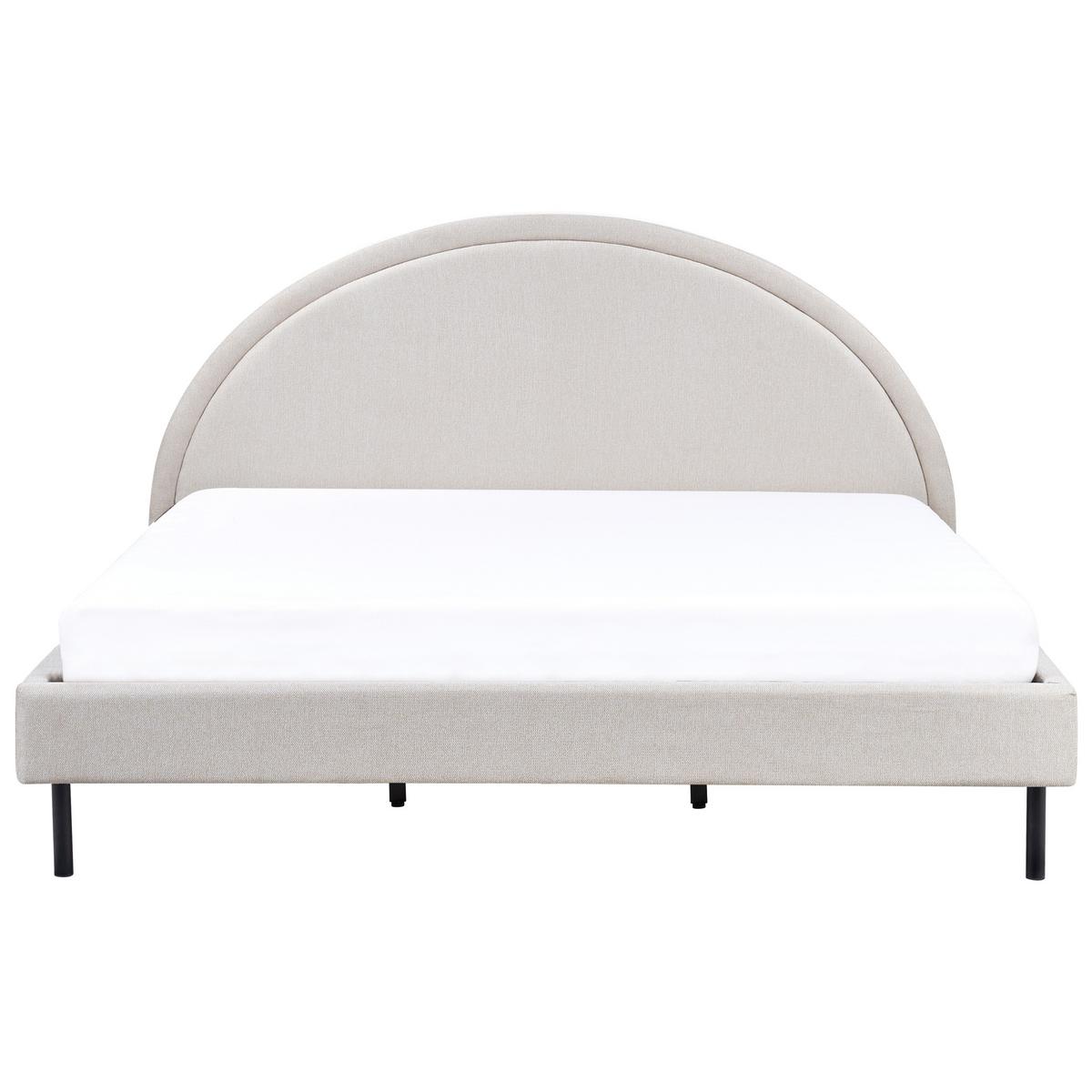 BETT mit Lattenrost 180x200 cm Beige Margut - Beige, Textil (180/200cm) - Beliani