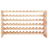 WEINREGAL 72 Flaschen Holz - Naturfarben, Holz (119/72/29cm) - COSTWAY