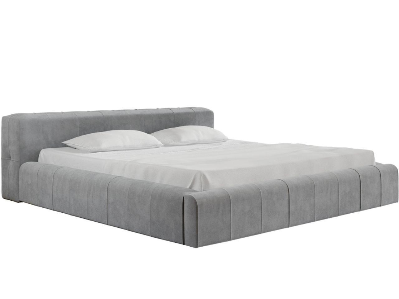 POLSTERBETT Lipari 180x200 Grau - Naturfarben/Grau, Holz/Textil (180/200cm) - Graingold