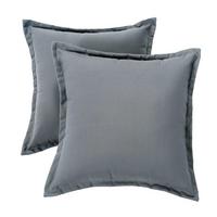 OUTDOOR-KISSEN 2er-Set grau 45/45 cm - Grau, Textil (45/45cm) - Homescapes