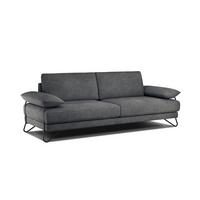 SOFA LORI 3-Sitzer, dunkelgrau - Dunkelgrau/Schwarz, Holzwerkstoff/Textil (245/87/96cm) - Wozimo