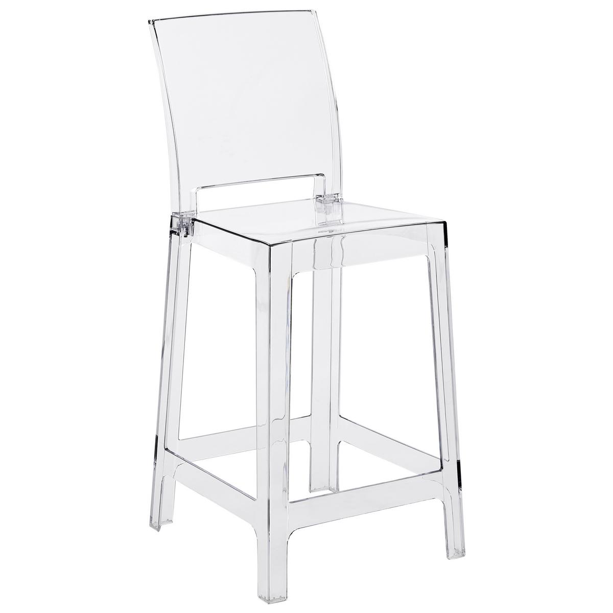 BARSTUHL 2er-Set Transparent Wellington - Transparent, Kunststoff (42/100/49cm) - Beliani