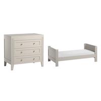 BABYZIMMER 2-teilig Milenne Beige - Beige, Holz (144/80/75cm) - Petits-meubles